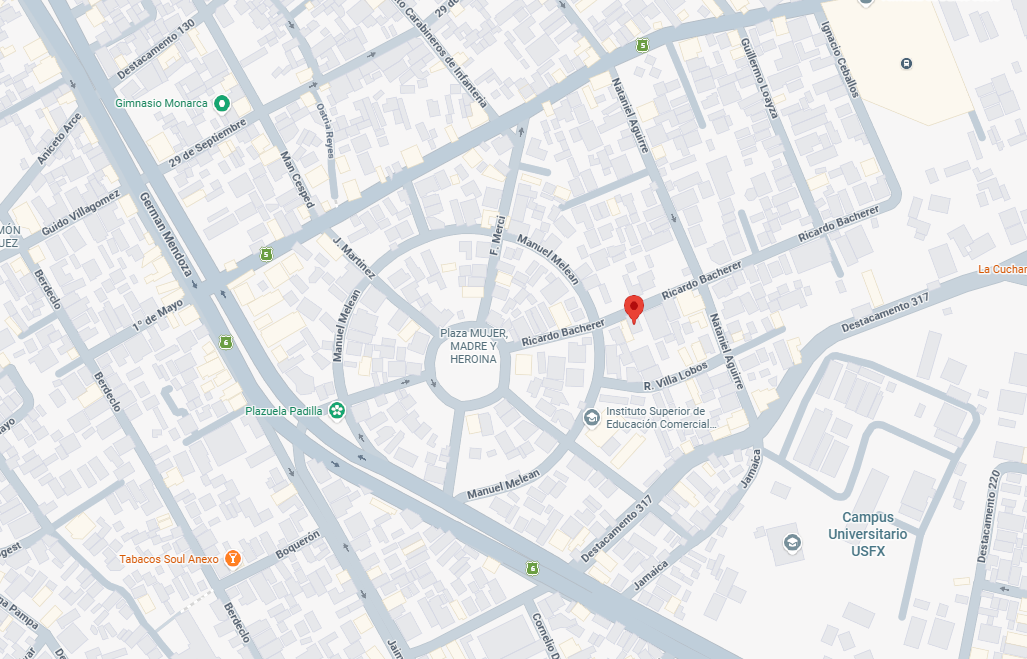 Ubicación de la oficina SE & ZA en Sucre